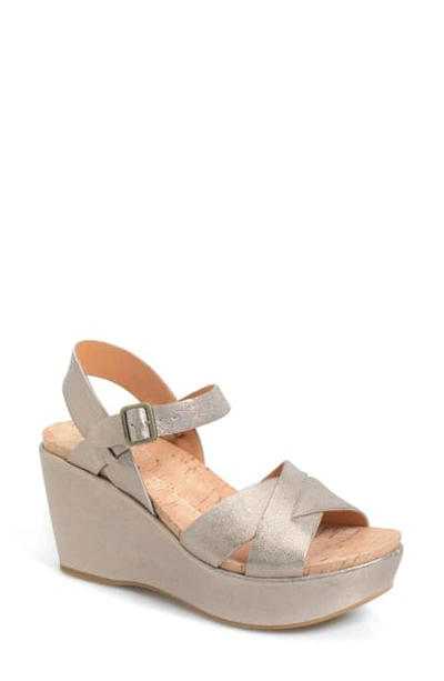 Kork-easer Kork-ease 'ava 2.0' Platform Wedge Sandal In Soft Gold Metallic