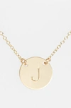 NASHELLE NASHELLE 14K-GOLD FILL ANCHORED INITIAL DISC NECKLACE,IDN6008G