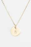 Nashelle 14k-gold Fill Initial Mini Circle Necklace In 14k Gold Fill C