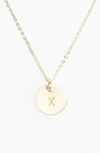 NASHELLE NASHELLE 14K-GOLD FILL INITIAL MINI CIRCLE NECKLACE,IDN4CG