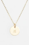 NASHELLE NASHELLE 14K-GOLD FILL INITIAL MINI CIRCLE NECKLACE,IDN4CG