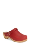 Mia 'alma' Clog In Red Leather