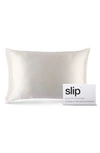Slip Queen/standard Pure Silk Pillowcase In White