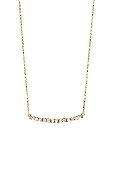 Bony Levy Stick Pavé Diamond Bar Necklace In Yellow Gold