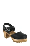 Mia Abba Sandal In Black Leather