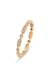 Bony Levy Mini Geometric Stacking Ring In Yellow Gold