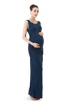 Kimi And Kai Maternity Maxi Tank Dress In Navy