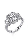 Lafonn 'lassaire' Three Stone Ring In Silver