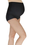 Mermaid Maternity Foldover Swim Briefs In Black