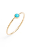 ZOË CHICCO TURQUOISE STACKING RING,1LSR-T