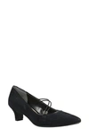 J. Reneé Idenah Pointed Toe Pump In Black Glitter Fabric