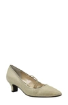 J. Reneé Idenah Pointed Toe Pump In Gold Glitter Fabric