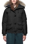 CANADA GOOSE CHILLIWACK HOODED DOWN BOMBER JACKET WITH GENUINE COYOTE FUR TRIM,7999L