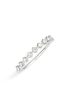 Bony Levy Bardot Collection Diamond Stackable Ring In White Gold/ Diamond