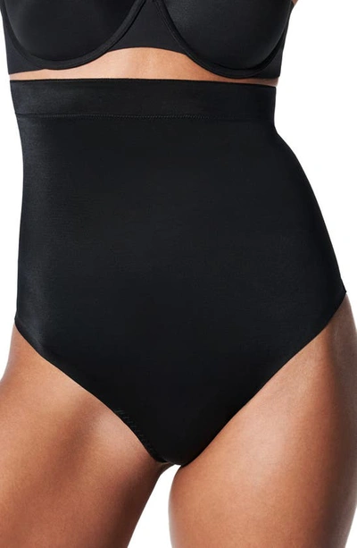 Spanxr Suit Your Fancy High Waist Thong In Very Black