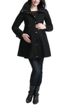 Kimi And Kai Olivia Wool Blend Maternity Coat In Black