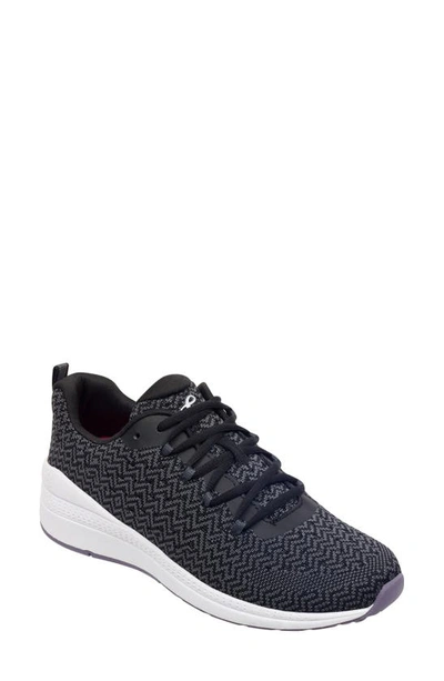 Evolve Trot2 Sneaker In Jet Black Fabric