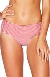 Sea Level Sorrento Stripe Bikini Bottoms In Red