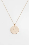 NASHELLE NASHELLE 14K-GOLD FILL INITIAL DISC NECKLACE,IDN1947