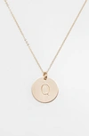 NASHELLE 14K-GOLD FILL INITIAL DISC NECKLACE,IDN1947