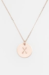 NASHELLE 14K-GOLD FILL INITIAL DISC NECKLACE,IDN1947