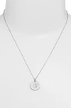 NASHELLE NASHELLE STERLING SILVER INITIAL DISC NECKLACE,IDN1947