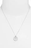 NASHELLE STERLING SILVER INITIAL DISC NECKLACE,IDN1947