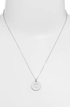 NASHELLE STERLING SILVER INITIAL DISC NECKLACE,IDN1947