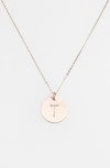 NASHELLE NASHELLE 14K-GOLD FILL INITIAL DISC NECKLACE,IDN1947