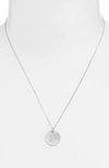 NASHELLE STERLING SILVER INITIAL DISC NECKLACE,IDN1947