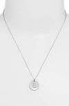 NASHELLE STERLING SILVER INITIAL DISC NECKLACE,IDN1947