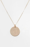 NASHELLE NASHELLE 14K-GOLD FILL INITIAL DISC NECKLACE,IDN1947