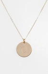 NASHELLE 14K-GOLD FILL INITIAL DISC NECKLACE,IDN1947