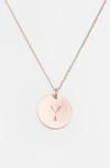 NASHELLE 14K-GOLD FILL INITIAL DISC NECKLACE,IDN1947