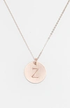 NASHELLE 14K-GOLD FILL INITIAL DISC NECKLACE,IDN1947