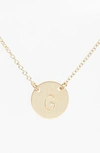 NASHELLE NASHELLE 14K-GOLD FILL ANCHORED INITIAL DISC NECKLACE,IDN6008G