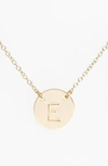 NASHELLE 14K-GOLD FILL ANCHORED INITIAL DISC NECKLACE,IDN6008G