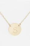 NASHELLE NASHELLE 14K-GOLD FILL ANCHORED INITIAL DISC NECKLACE,IDN6008G