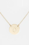 NASHELLE 14K-GOLD FILL ANCHORED INITIAL DISC NECKLACE,IDN6008G