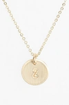 NASHELLE NASHELLE 14K-GOLD FILL INITIAL MINI CIRCLE NECKLACE,IDN4CG