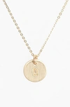 NASHELLE NASHELLE 14K-GOLD FILL INITIAL MINI CIRCLE NECKLACE,IDN4CG