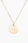 NASHELLE NASHELLE 14K-GOLD FILL INITIAL MINI CIRCLE NECKLACE,IDN4CG