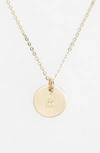 NASHELLE NASHELLE 14K-GOLD FILL INITIAL MINI CIRCLE NECKLACE,IDN4CG