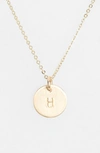 NASHELLE 14K-GOLD FILL INITIAL MINI CIRCLE NECKLACE,IDN4CG