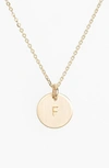 NASHELLE NASHELLE 14K-GOLD FILL INITIAL MINI CIRCLE NECKLACE,IDN4CG