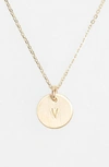 NASHELLE NASHELLE 14K-GOLD FILL INITIAL MINI CIRCLE NECKLACE,IDN4CG