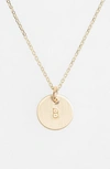 NASHELLE NASHELLE 14K-GOLD FILL INITIAL MINI CIRCLE NECKLACE,IDN4CG