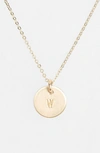 NASHELLE NASHELLE 14K-GOLD FILL INITIAL MINI CIRCLE NECKLACE,IDN4CG