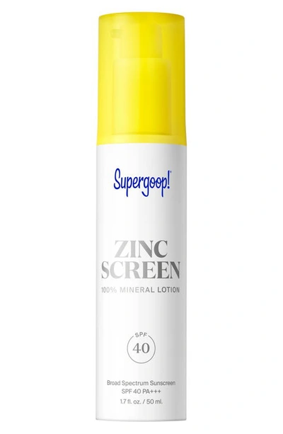 Supergoopr Zincscreen 100% Mineral Lotion Broad Spectrum Spf 40 Sunscreen