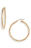 Bony Levy 14k Gold Textured Hoop Earrings In Yellow Gold